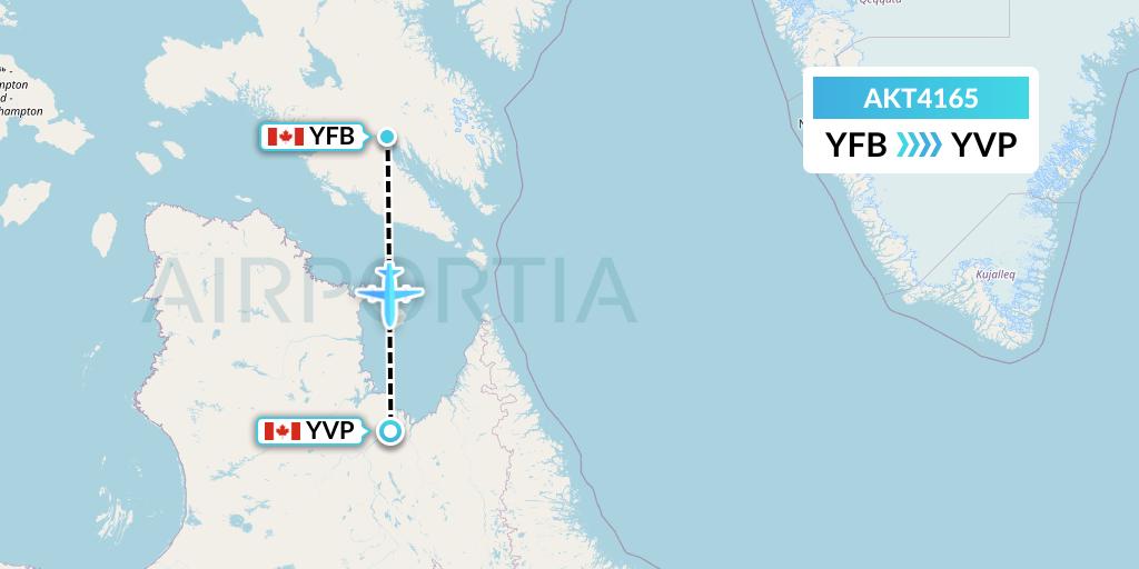 AKT4165 Flight Status Bradley Air Services Limited D/b/a Canadian North Iqaluit to Kuujjuaq