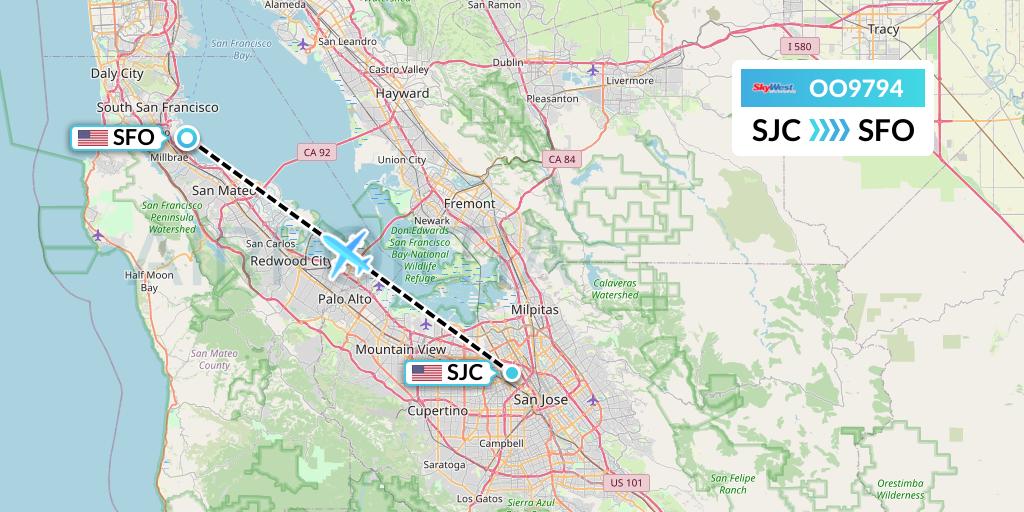 OO9794 Flight Status SkyWest Airlines San Jose to San Francisco (SKW9794)