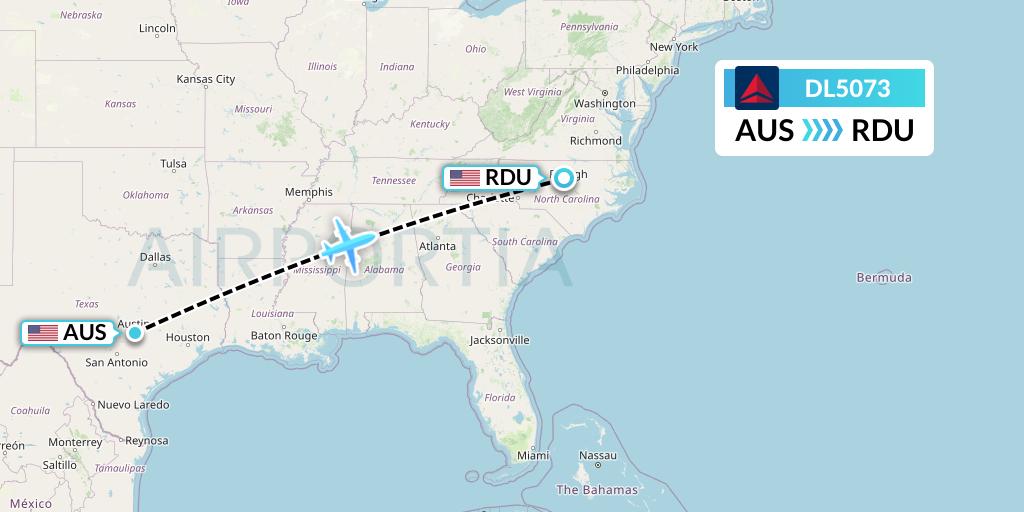 DL5073 Flight Status Delta Air Lines Austin to RaleighDurham (DAL5073)