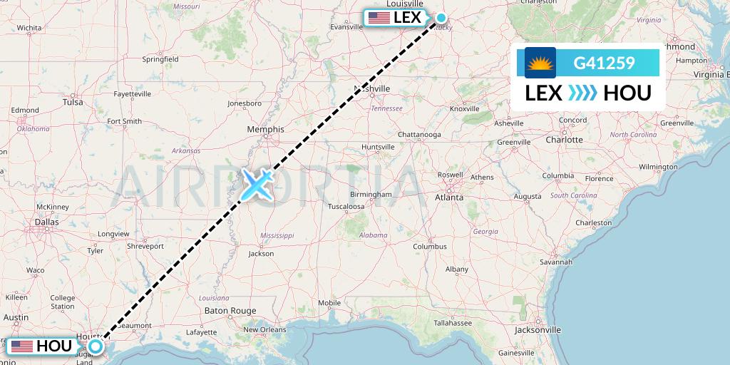 G41259 Flight Status Allegiant Air Lexington to Houston (AAY1259)