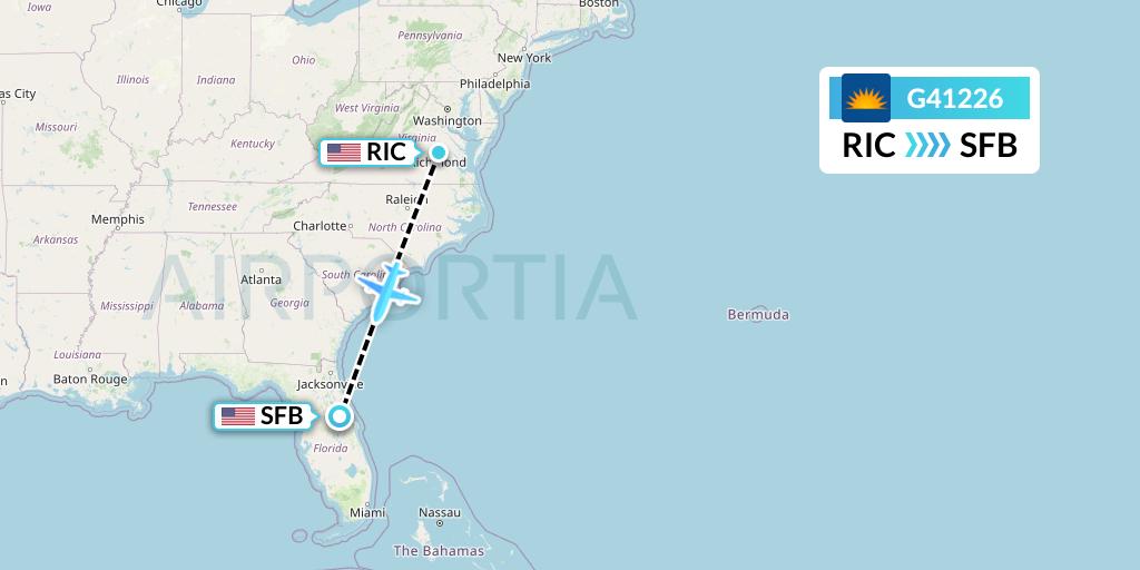 G41226 Flight Status Allegiant Air Richmond to Orlando (AAY1226)