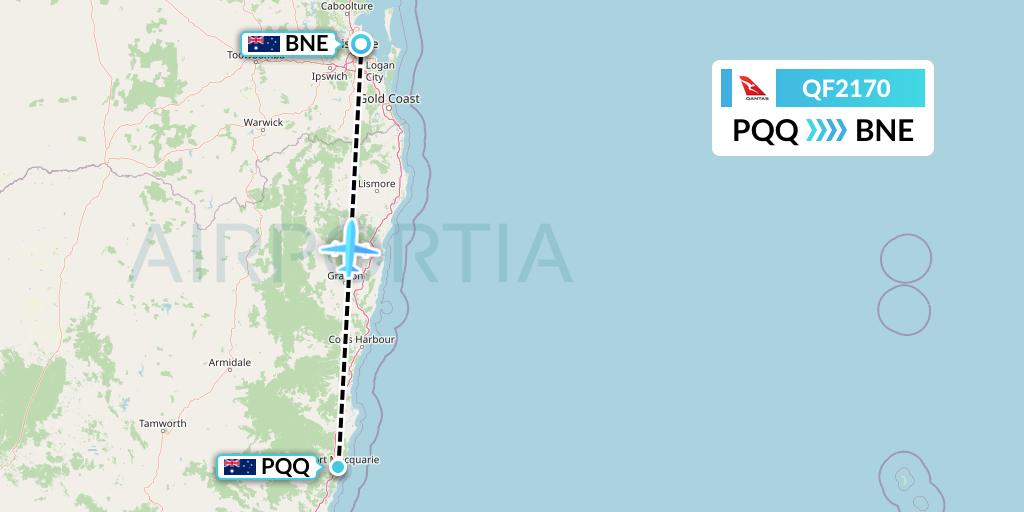 QF2170 Flight Status Qantas Port Macquarie to Brisbane (QFA2170)