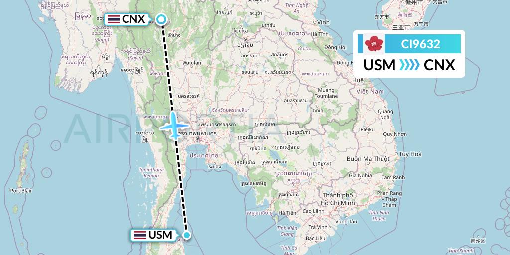 ci9632-flight-status-china-airlines-koh-samui-to-chiang-mai-cal9632