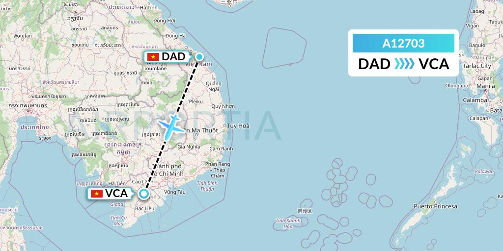 A12703 A.p.g. Distribution Systems Flight Map: Da Nang to Can Tho