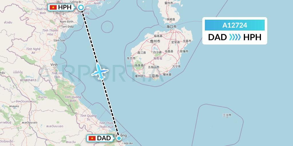 A12724 A.p.g. Distribution Systems Flight Map: Da Nang to Haiphong