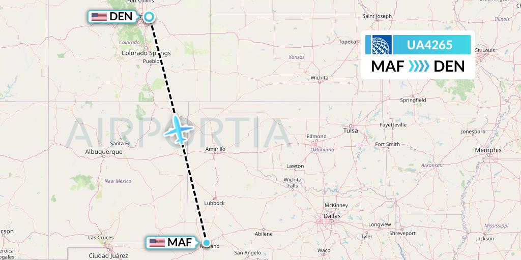 UA4265 Flight Status United Airlines Midland to Denver (UAL4265)