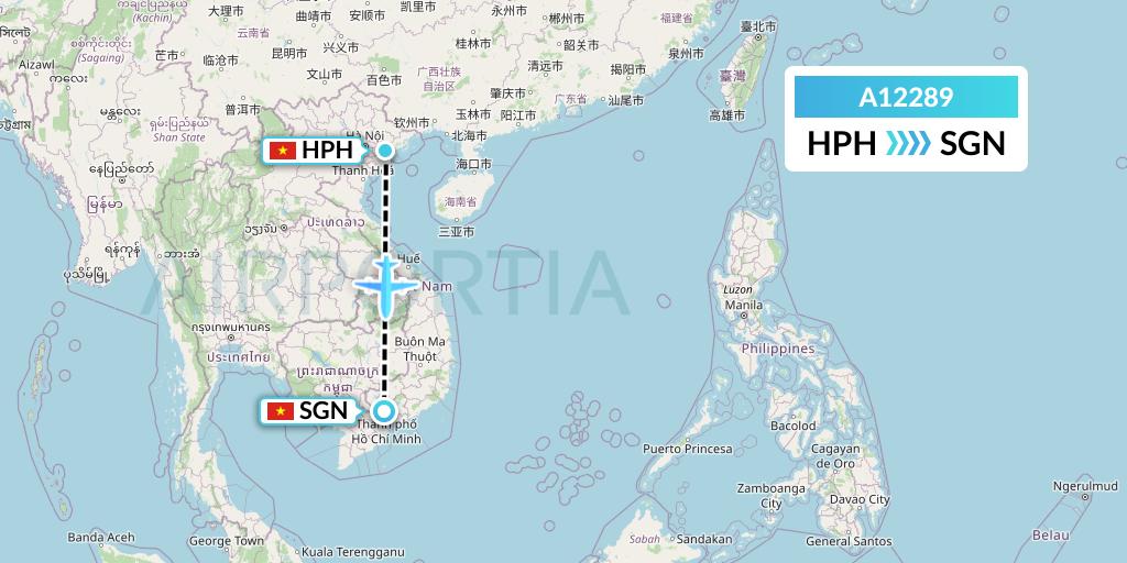 A12289 A.p.g. Distribution Systems Flight Map: Haiphong to Ho Chi Minh City
