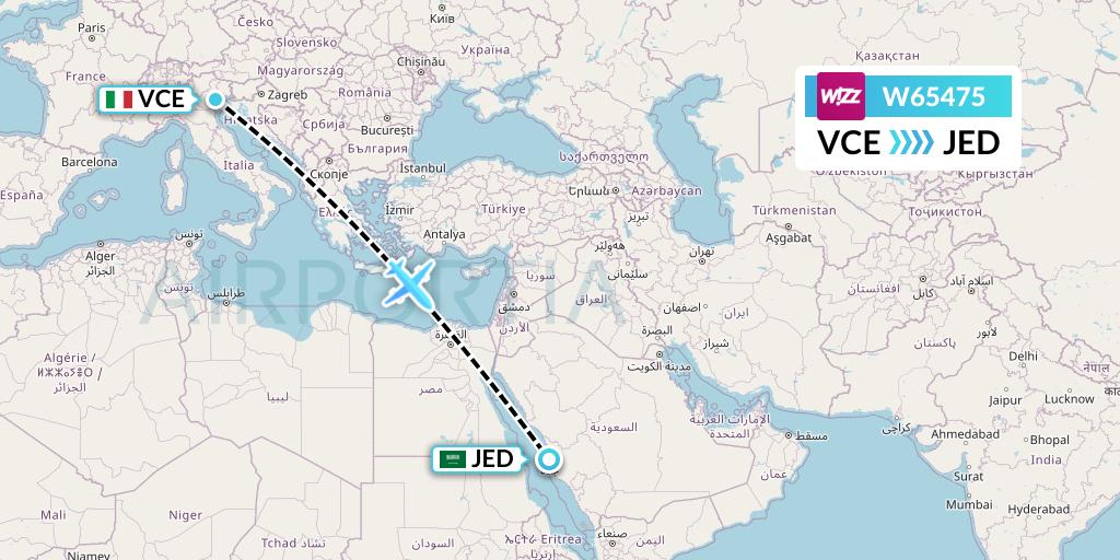 W65475 Flight Status Wizz Air Venice to Jeddah (WZZ5475)
