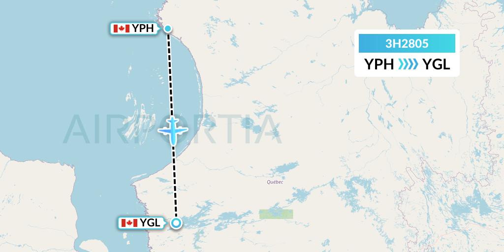 3H2805 Flight Status Air Inuit Inukjuak to La Grande Riviere (AIE2805)