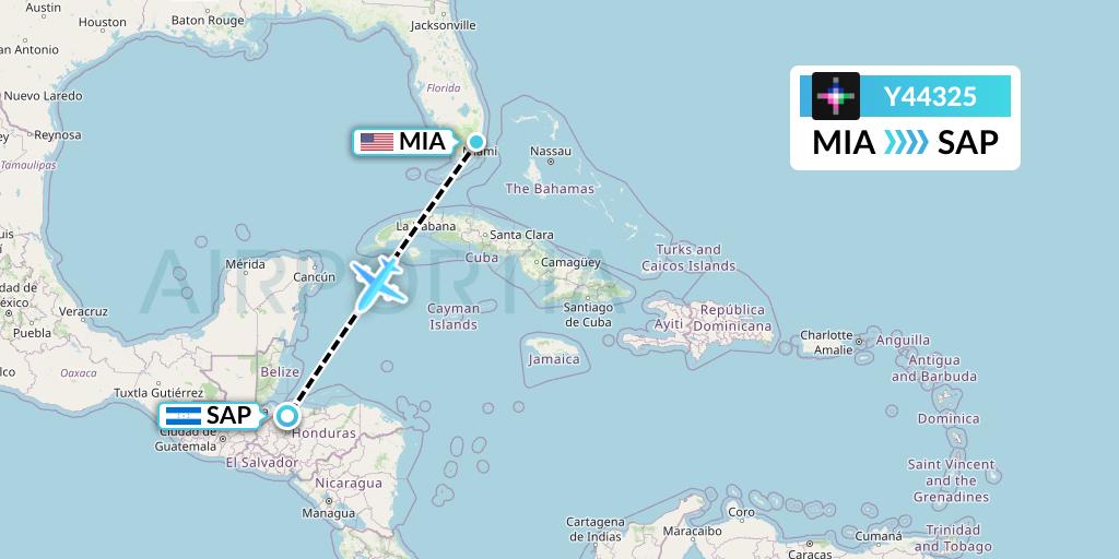 Y44325 Flight Status Volaris Miami to San Pedro Sula (VOI4325)