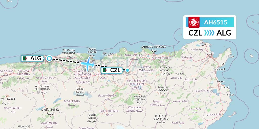 AH6515 Air Algerie Flight Map: Constantine to Algiers