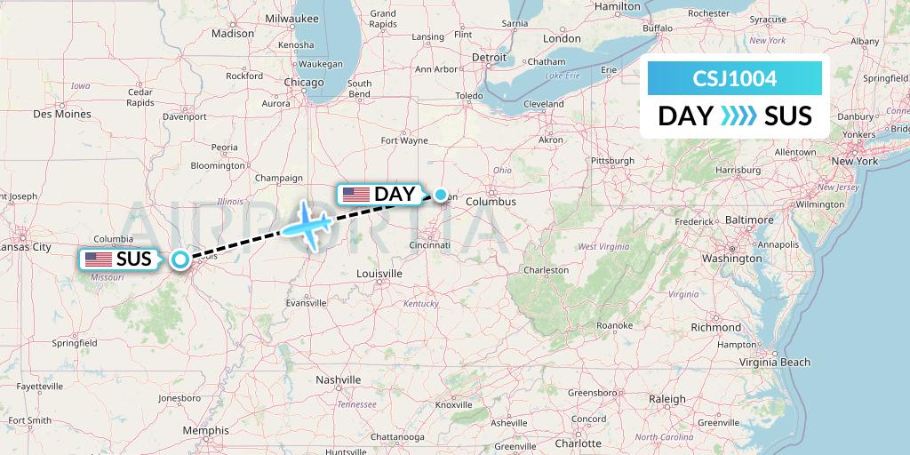 CSJ1004 Flight Status Castle Aviation Dayton to St. Louis