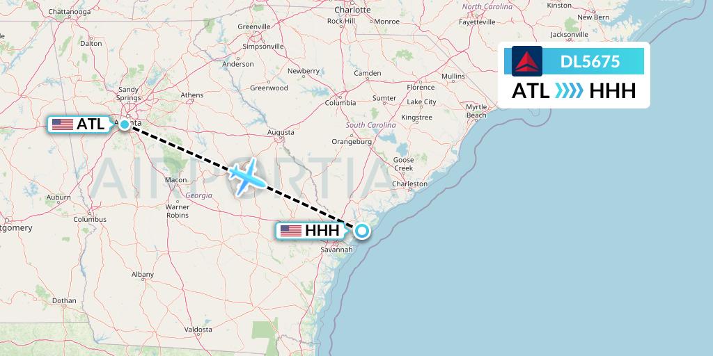 DL5675 Flight Status Delta Air Lines Atlanta to Hilton Head Island