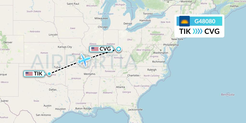 G48080 Flight Status Allegiant Air Oklahoma City to Cincinnati (AAY8080)