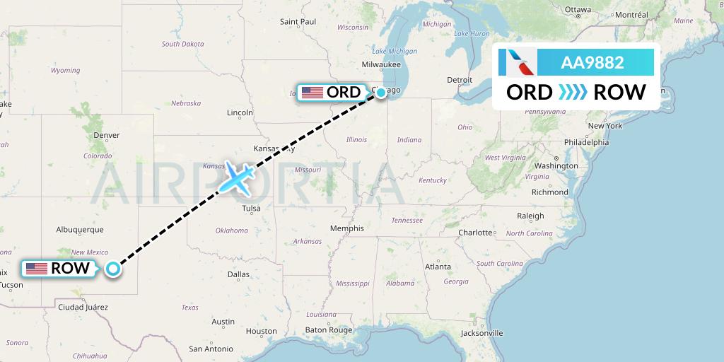 AA9882 Flight Status American Airlines Chicago to Roswell (AAL9882)