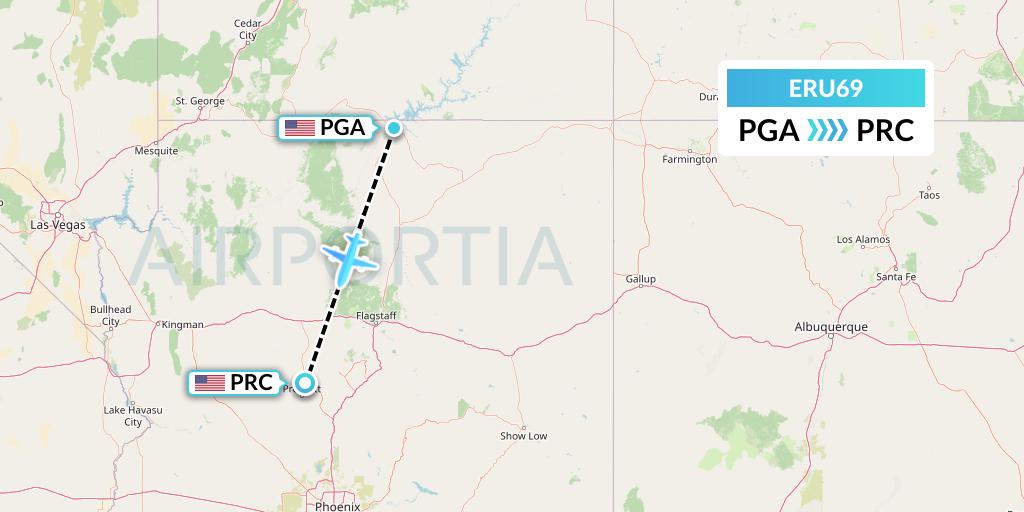 ERU69 Embry-riddle Aeronautical University Flight Map: Page to Prescott