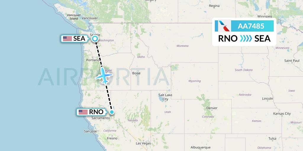 AA7485 Flight Status American Airlines Reno to Seattle (AAL7485)