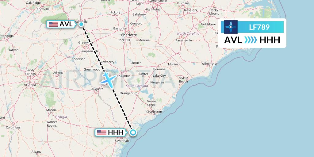 LF789 Flight Status Corporate Flight Management Asheville to Hilton