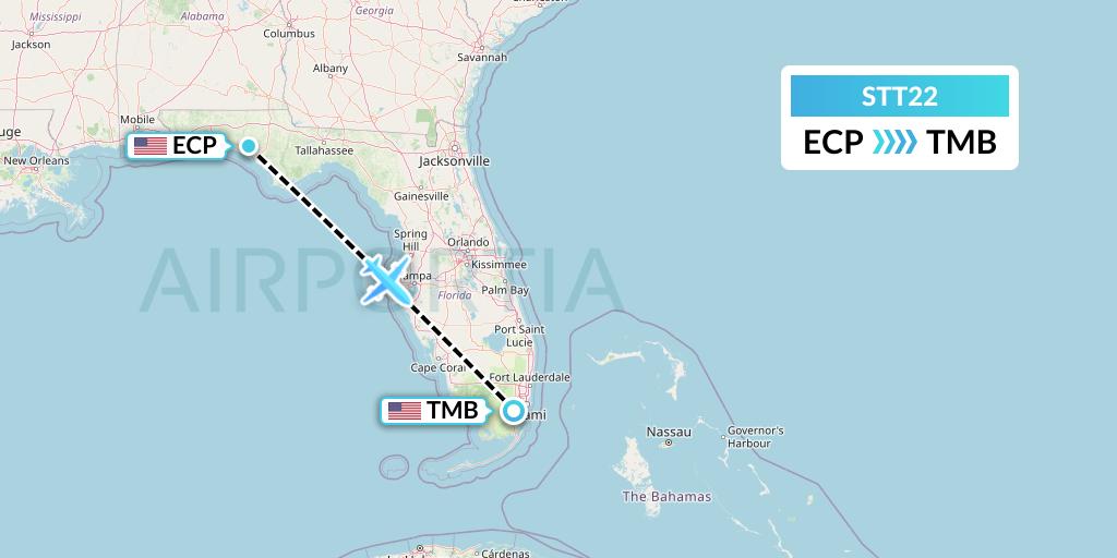 STT22 Flight Status Western Aircraft, Inc. Panama City to Miami