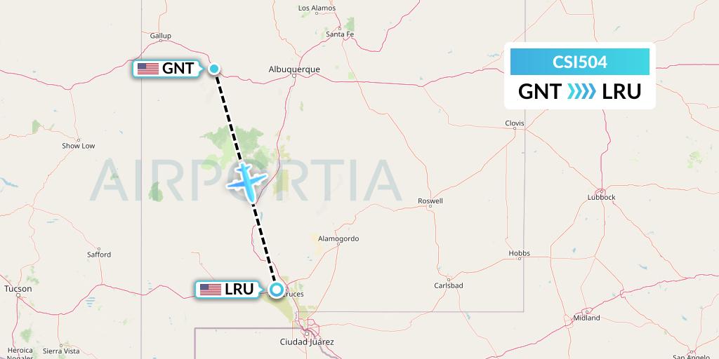CSI504 Csi Aviation Flight Map: Grants to Las Cruces