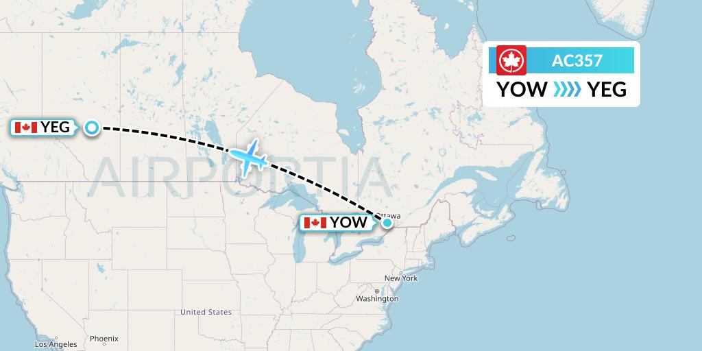 AC357 Flight Status Air Canada Ottawa to Edmonton (ACA357)