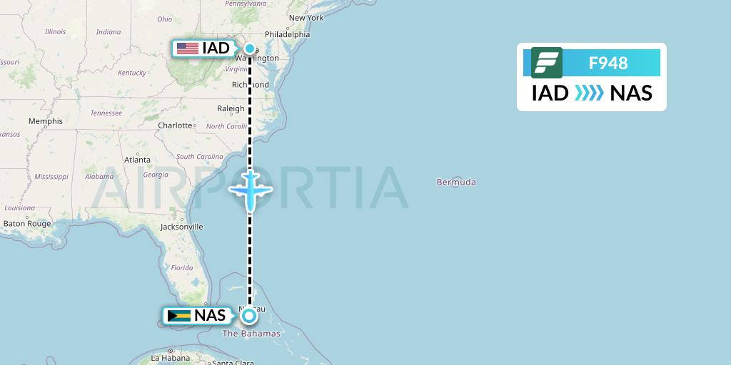 F948 Flight Status Frontier Airlines Washington to Nassau (FFT48)