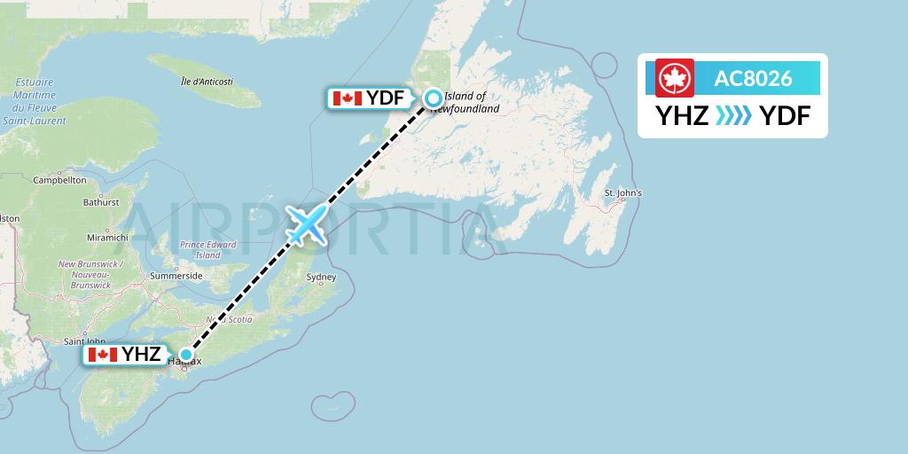 AC8026 Flight Status Air Canada Halifax to Deer Lake (ACA8026)