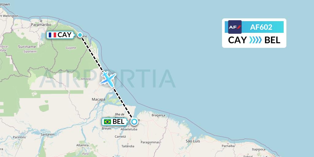 AF602 Flight Status Air France Cayenne to Belem (AFR602)
