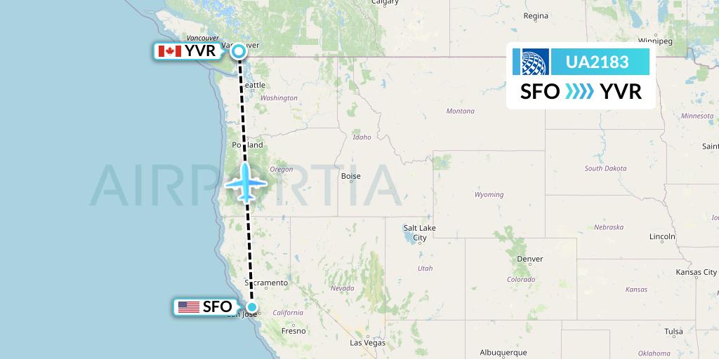 UA2183 Flight Status United Airlines San Francisco to Vancouver (UAL2183)