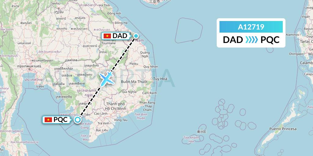 A12719 A.p.g. Distribution Systems Flight Map: Da Nang to Phu Quoc