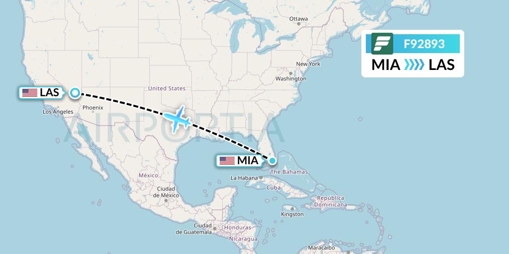 F92893 Flight Status Frontier Airlines Miami to Las Vegas (FFT2893)