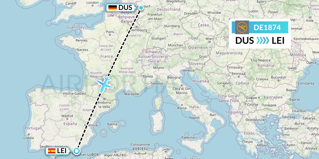 DE1874 Flight Status Condor Dusseldorf to Almeria (CFG1874)