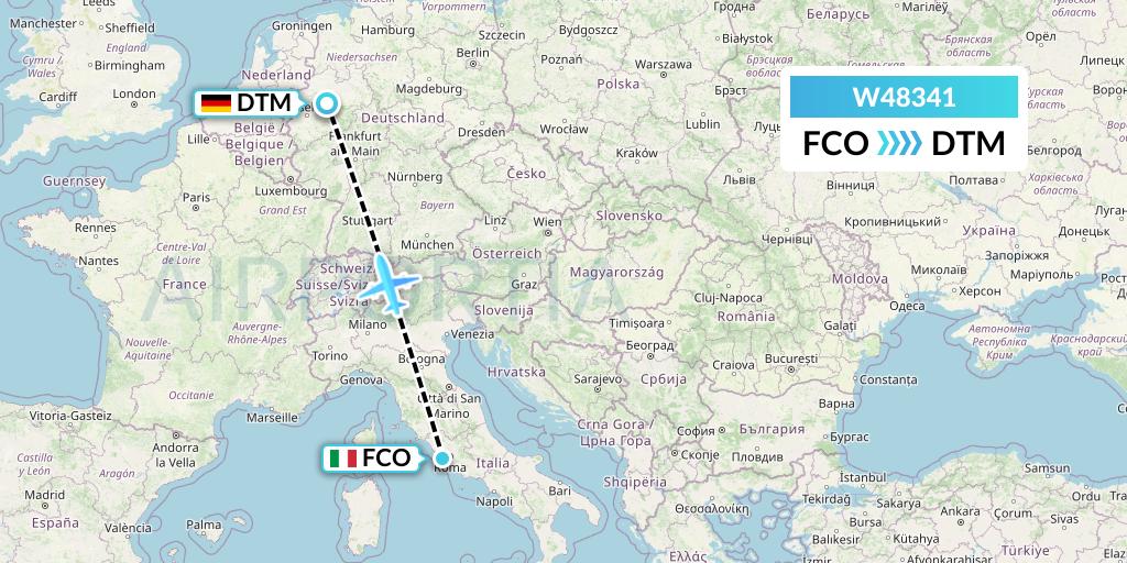 W48341 Flight Status Wizz Air Malta Rome to Dortmund (WMT8341)