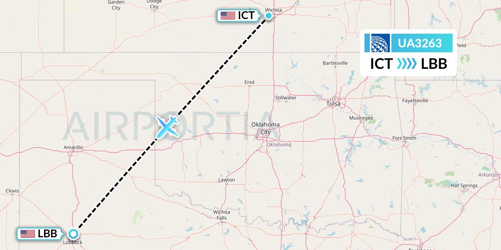 UA3263 Flight Status United Airlines Wichita to Lubbock (UAL3263)