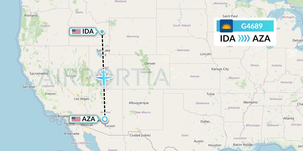 G4689 Allegiant Air Flight Map: Idaho Falls to Phoenix