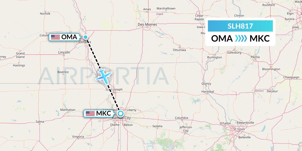 SLH817 Flight Status Silverhawk Aviation Omaha to Kansas City