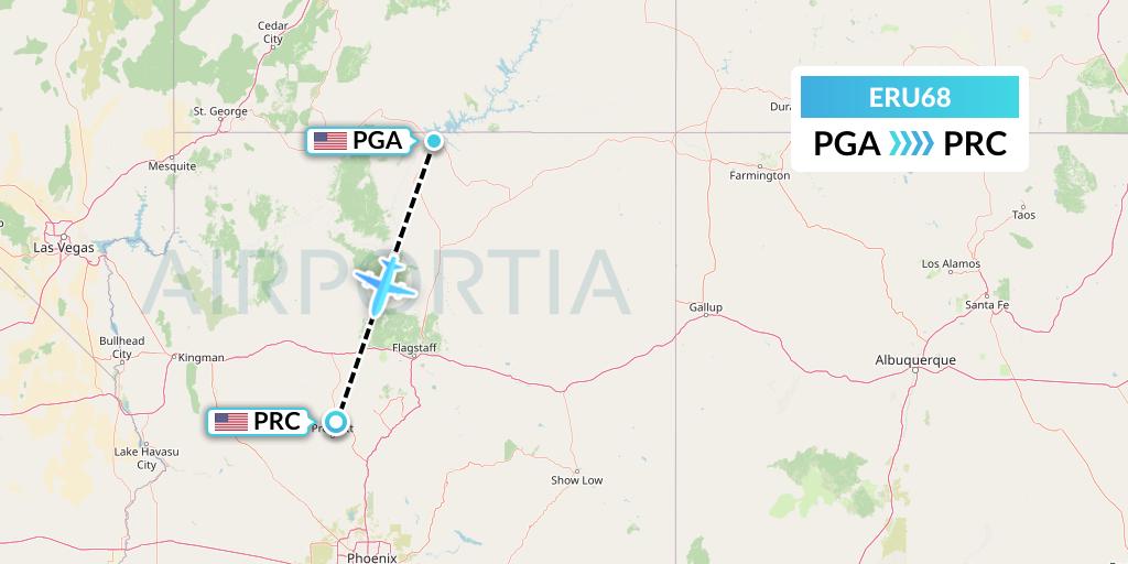 ERU68 Embry-riddle Aeronautical University Flight Map: Page to Prescott
