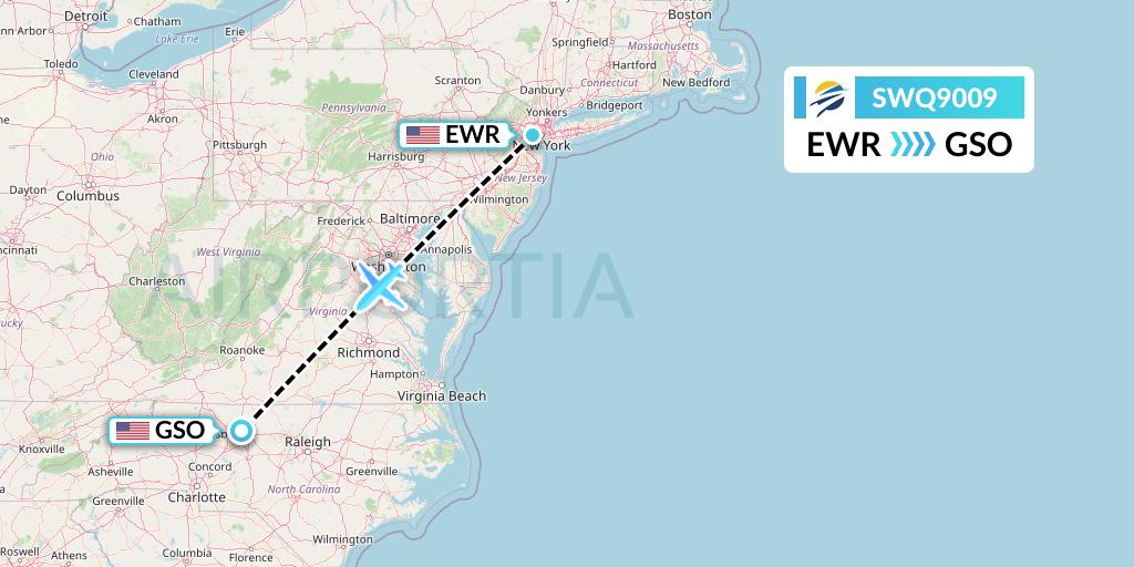 SWQ9009 Flight Status Swift Air New York to Greensboro (WQ9009)