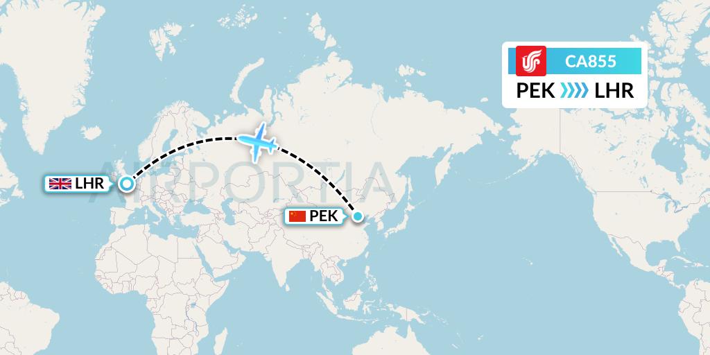 CA855 Flight Status Air China: Beijing to London (CCA855)