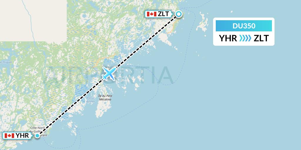 DU350 Sky Jet M.g. Inc Flight Map: Chevery to La Tabatiere