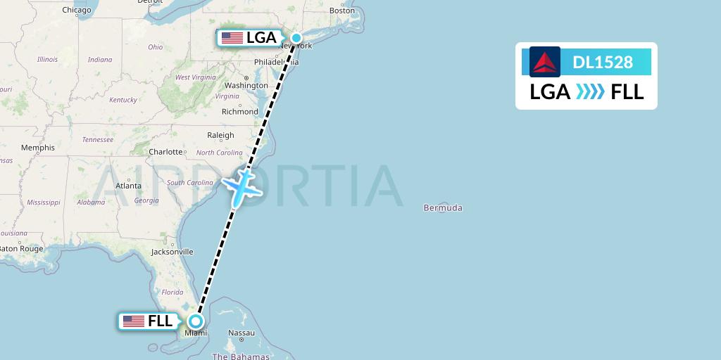 DL1528 Flight Status Delta Air Lines New York to Fort Lauderdale (DAL1528)