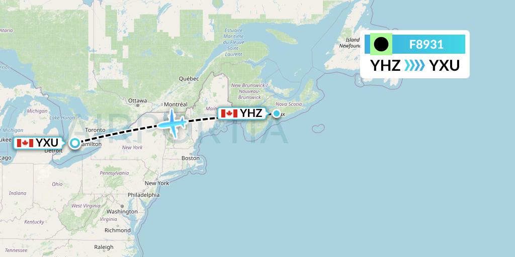 F8931 Flight Status Flair Airlines Halifax to London (FLE931)