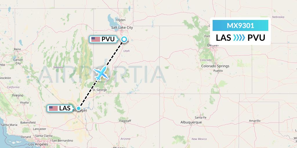 MX9301 Flight Status Breeze Airways Las Vegas to Provo (MXY9301)