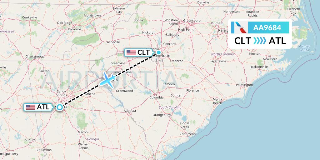 AA9684 Flight Status American Airlines Charlotte to Atlanta (AAL9684)