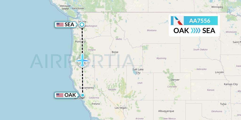 AA7556 Flight Status American Airlines Oakland to Seattle (AAL7556)