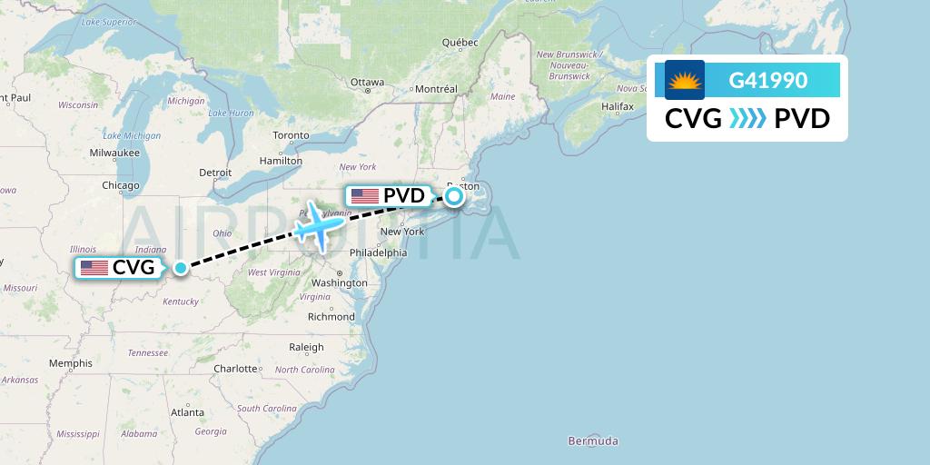 G41990 Flight Status Allegiant Air Cincinnati to Providence (AAY1990)