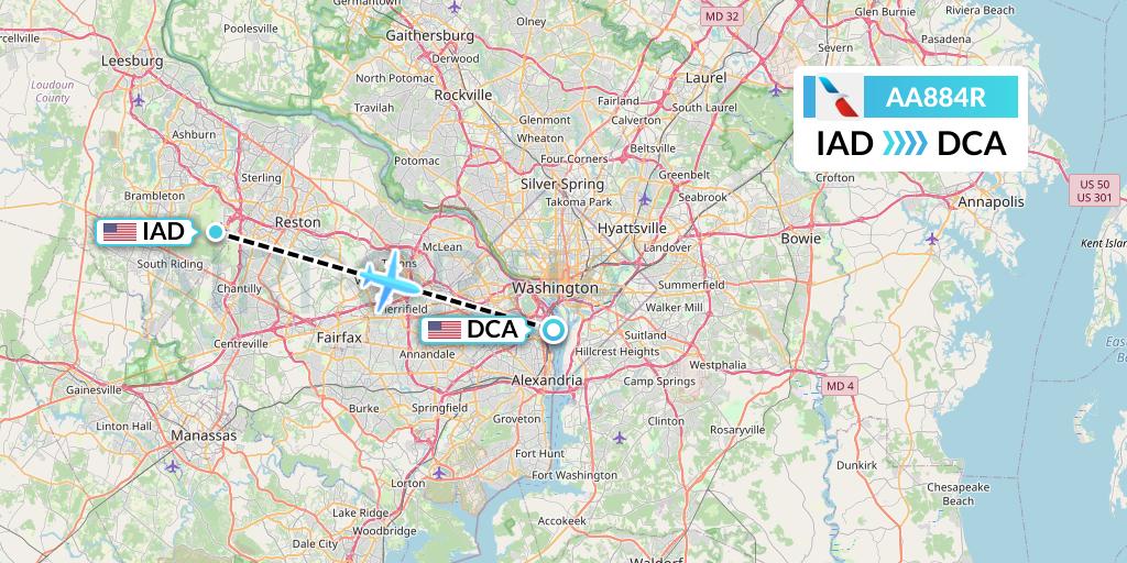AA884R Flight Status American Airlines Washington to Washington (AAL884R)