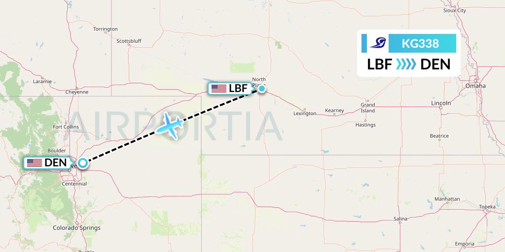 KG338 Flight Status Key Lime Air North Platte to Denver (LYM338)