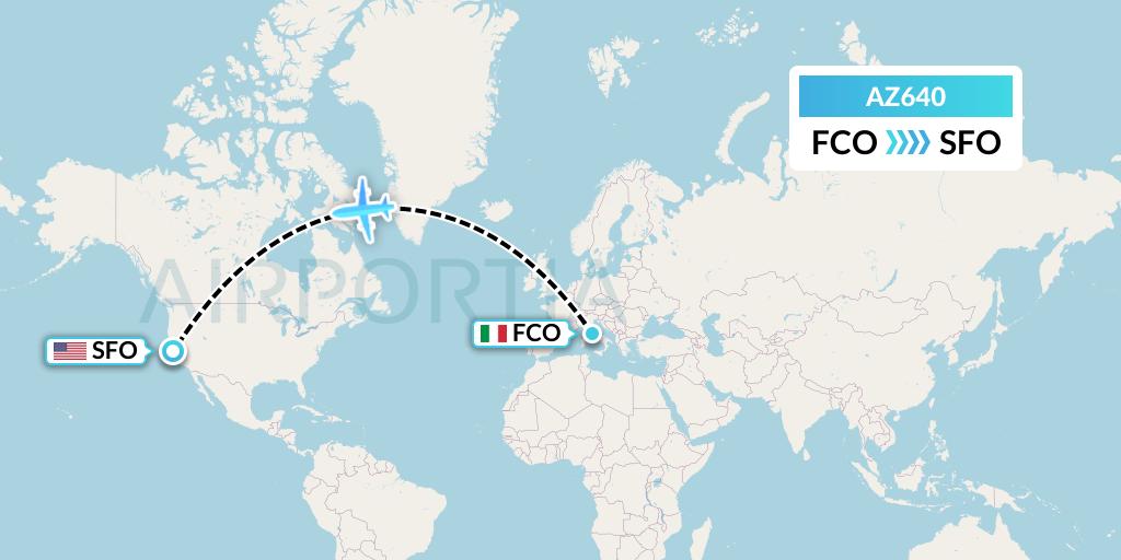 AZ640 Flight Status ITA Airways: Rome to San Francisco (ITY640)