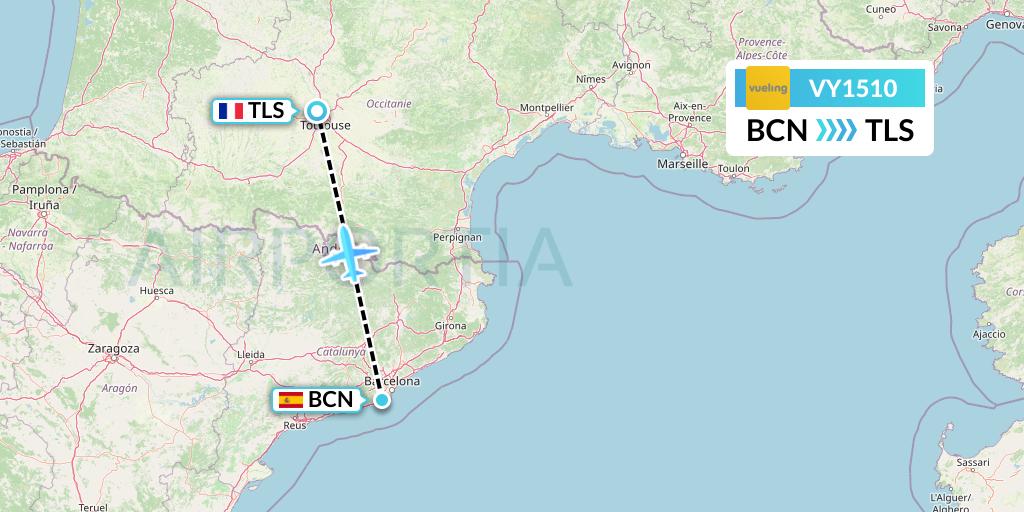 VY1510 Flight Status Vueling Barcelona to Toulouse (VLG1510)
